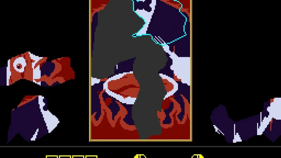 Puzzle interface with pieces, move and rotate controls